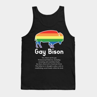 Gay Bison G4w - Can animals be gay series - meme gift t-shirt Tank Top